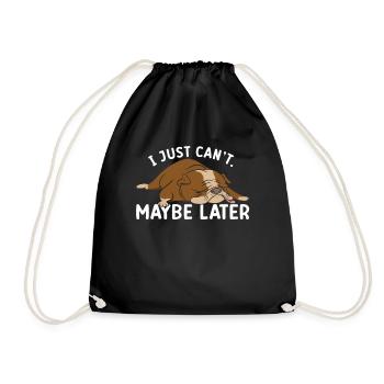 Procrastinating Life Quotes Procrastinator - Drawstring Bag - black - Front