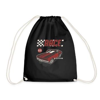 Retro Muscle Car Vintage Racing Car Lover - Sac de sport léger - noir - Devant