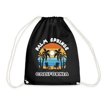 Palm Springs Familienurlaub Kalifornischer Ozean P - Turnbeutel - Schwarz - Vorne