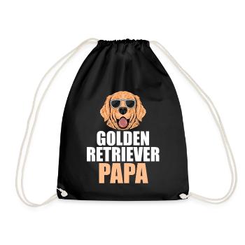 Hund Golden Retriever Papa - Turnbeutel - Schwarz - Vorne