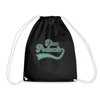 J’adore les podcasts - Sac de sport léger - noir - Devant