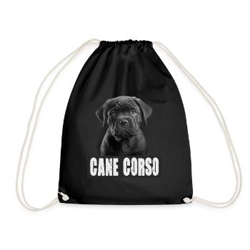 Cane Corso Welpe für einen Cane Corso Besitzer - Turnbeutel - Schwarz - Vorne