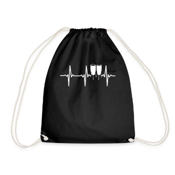 Conga Instrument Conga Musician Conga Heartbeat - Drawstring Bag - black - Front