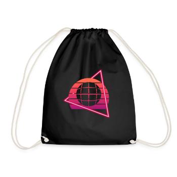 Boccia Ball Retro Sunset - Boccia Ball - Drawstring Bag - black - Front