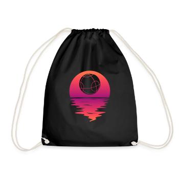 Boccia Ball Retro Sunset - Boccia Ball - Drawstring Bag - black - Front