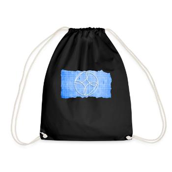 Bocce Ball Blueprint - Bocce Ball - Drawstring Bag - black - Front