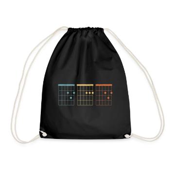 Gitarre Papa Geschenk Gitarrist - Turnbeutel - Schwarz - Vorne