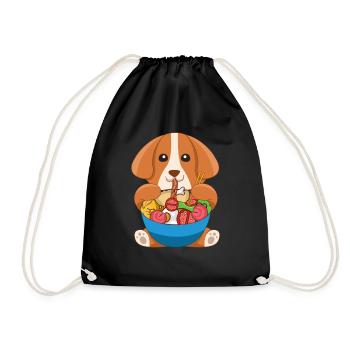 Amoureux des chiens Nouilles Ramen - Sac de sport léger - noir - Devant