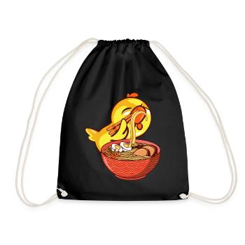 Ramen-eater ornithology bird lovers - Drawstring Bag - black - Front