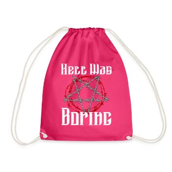 Satan Beelzebub Devil Gothic Pentagram Mystical - Drawstring Bag - fuchsia - Front