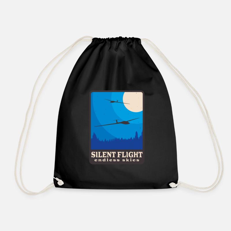 Planeur Planeur Rétro Planeur Pilote - Sac de sport léger - noir