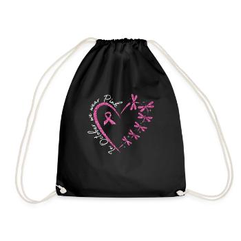 En octobre, nous portons un cancer du sein rose - Sac de sport léger - noir - Devant