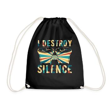 Conga Drummer Conga Player Conga Drums I Destroy S - Drawstring Bag - black - Front