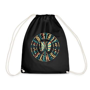 I Destroy Silence Conga Drums Conga Instrument Con - Drawstring Bag - black - Front