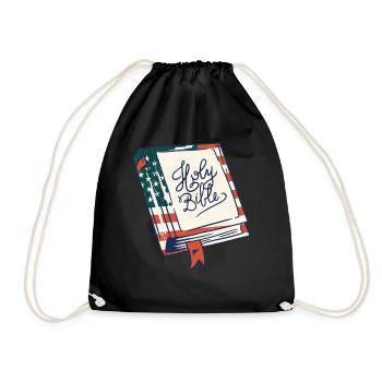 Holy Bible Christian religious belief in - Drawstring Bag - black - Front