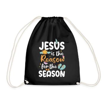 Jesus is the reason for the season summer beach - Drawstring Bag - black - Front