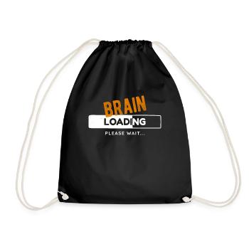 Brain Loading Ladebalken Gaming Zocker - Turnbeutel - Schwarz - Vorne