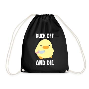 Duck Off And Die - Canard au couteau Ente mit Messer - Sac de sport léger - noir - Devant