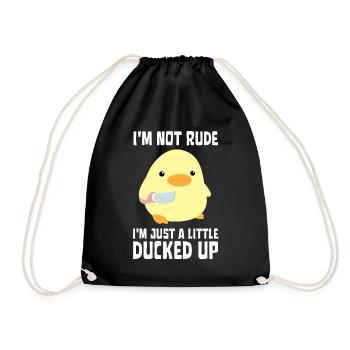 Ducked Up - Canard au couteau Ente mit Messer - Sac de sport léger - noir - Devant