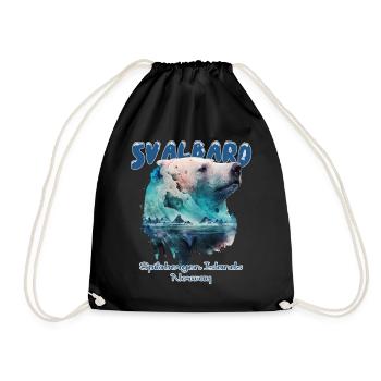 Svalbard Norvège Spitzberg Ours polaire - Sac de sport léger - noir - Devant