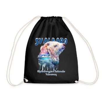 Svalbard Norvège Spitzberg Ours polaire - Sac de sport léger - noir - Devant