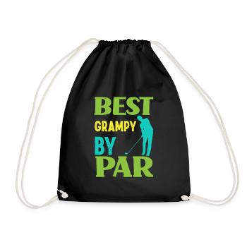 Best Opi Grandpa Golfer Golf Golfer - Drawstring Bag - black - Front