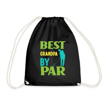 Bester Opa Golfspieler Golf Golfer - Turnbeutel - Schwarz - Vorne
