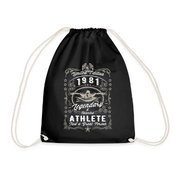Vintage 1981 Swimmer Birthday Gift Hobby - Sac de sport léger - noir - Devant