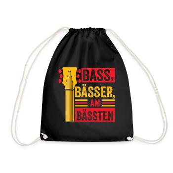 Bassisten, Bassgitarristen Gitarristen Bass - Turnbeutel - Schwarz - Vorne