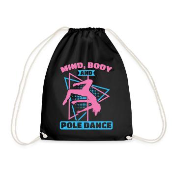 Pole Dance Dancer, Pole Dance, Pole Dancing - Drawstring Bag - black - Front
