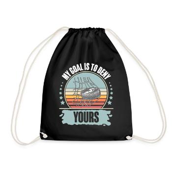 Eishockey  - Drawstring Bag - black - Front