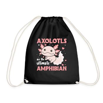 Axolotl sont l’ultime Amphibian mignon axolotl - Sac de sport léger - noir - Devant
