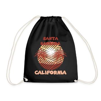 Californie Santa Barbara Palm Ocean Surf - Sac de sport léger - noir - Devant