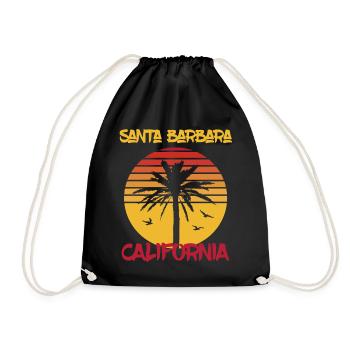 Californie Santa Barbara Vacances Palm Ocean Surf - Sac de sport léger - noir - Devant