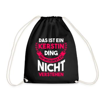 Kerstin - Turnbeutel - Schwarz - Vorne