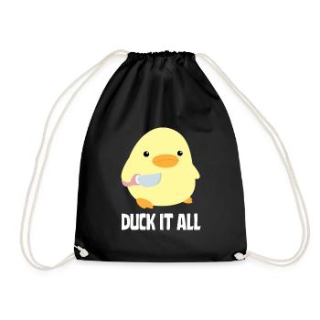 Duck It All - Canard au couteau Ente mit Messer - Sac de sport léger - noir - Devant