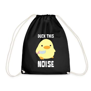 Duck This Noise - Canard au couteau Ente mit Messer - Sac de sport léger - noir - Devant