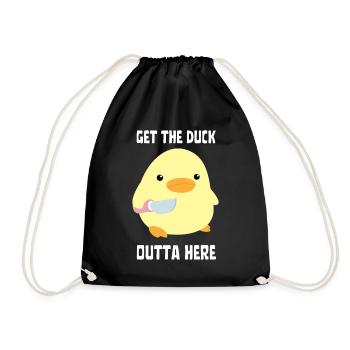 Canard et couverture - Canard au couteau Ente mit Messer - Sac de sport léger - noir - Devant