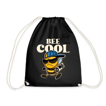 Bee Cool Biene - Drawstring Bag - black - Front