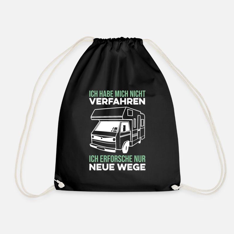 Nicht verfahren lustiger Camper Spruch Wohnmobil - Turnbeutel - Schwarz