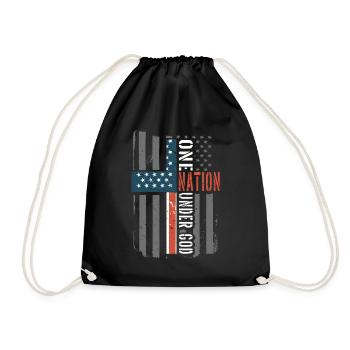 Une nation sous le drapeau américain - Sac de sport léger - noir - Devant