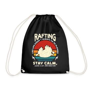 Rafting comme la vie ne va pas toujours en rafting - Sac de sport léger - noir - Devant