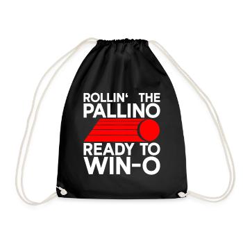 Rollin' The Pallino Ready to Win - Boccia Ball - Drawstring Bag - black - Front
