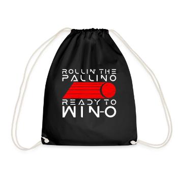 Rollin' The Pallino Ready to Win - Boccia Ball - Drawstring Bag - black - Front