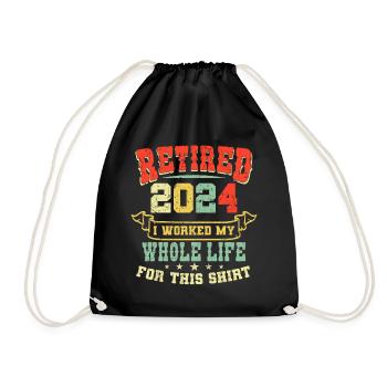 Retraité 2024 Retraité Pension Retraité - Sac de sport léger - noir - Devant