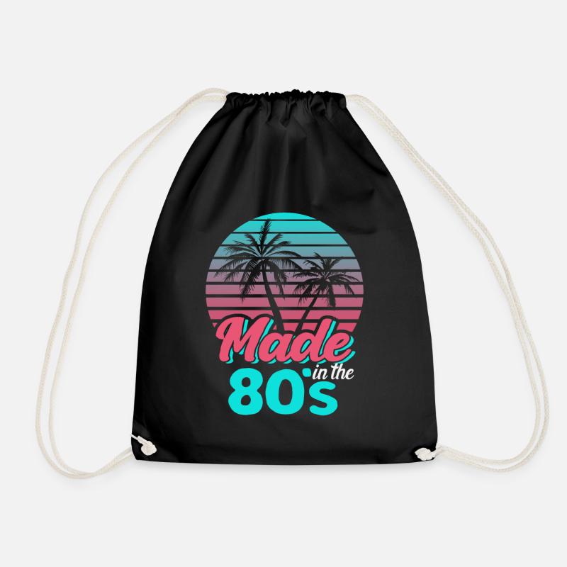 Made In The 80s Retro Karneval 80er Mottoparty - Turnbeutel - Schwarz