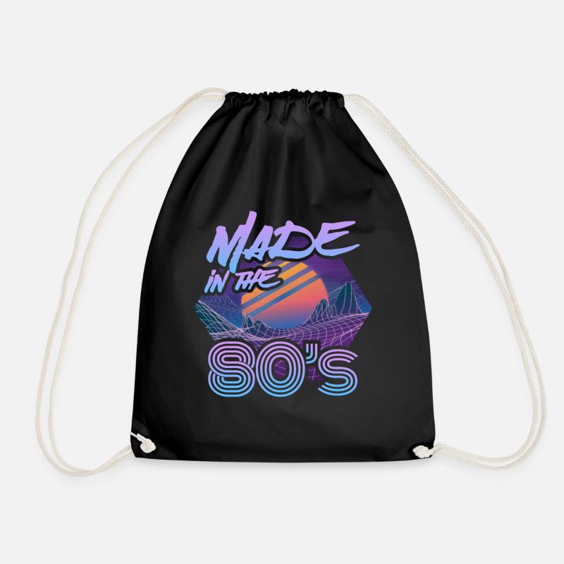 Made In The 80s Retro Karneval 80er Mottoparty - Turnbeutel - Schwarz