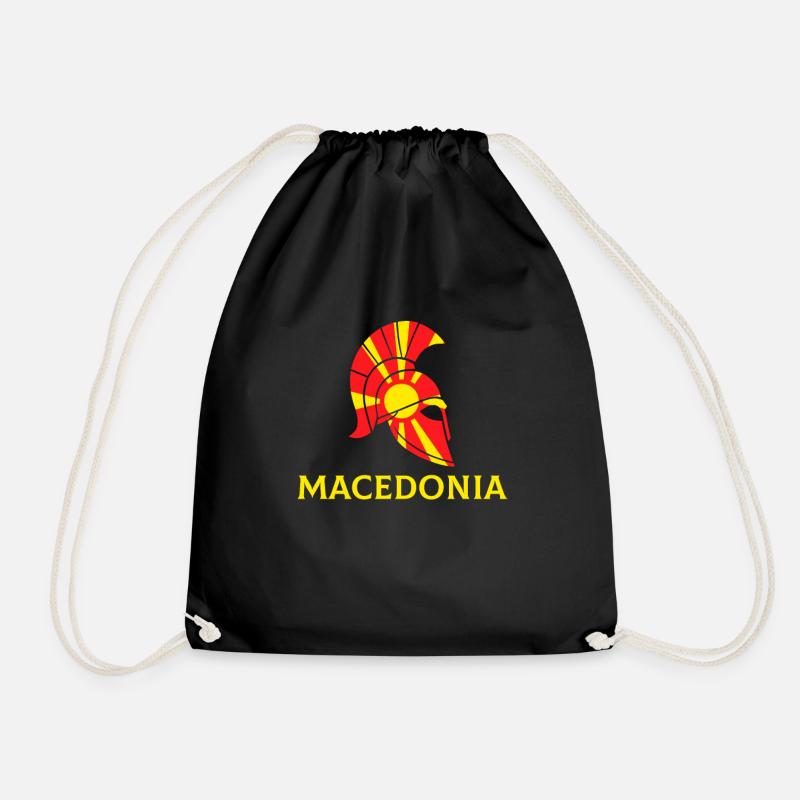 Macedonia flag, macedonia - Turnbeutel - Schwarz