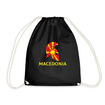 Macedonia flag, macedonia - Turnbeutel - Schwarz - Vorne