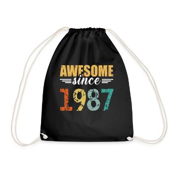 Unbeatable since 1987: You are simply fantastic - Drawstring Bag - black - Front